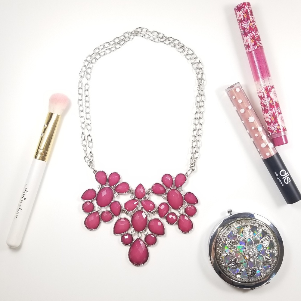 Premier Designs Pink Statement Angel Mist Necklace